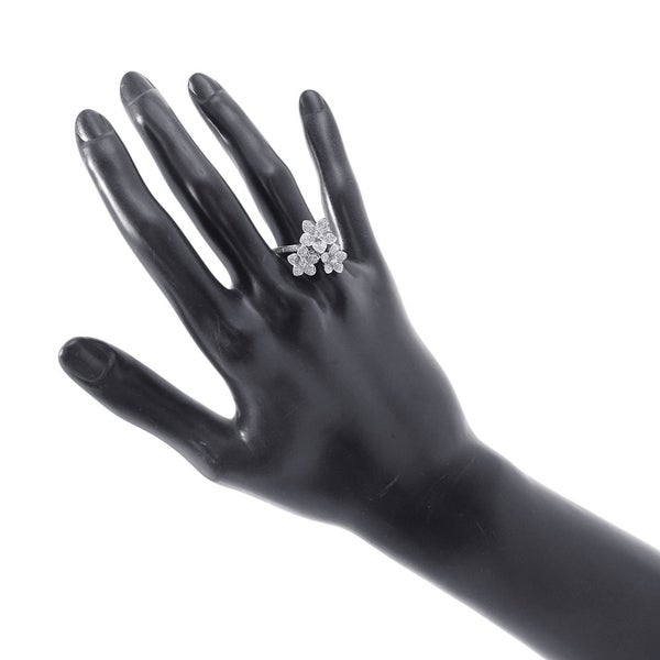 グラフ リング ワイルドフラワー ダイヤモンドクラスター リング ダイヤ 計0.69ct K18WGホワイトゴールド サイズ約14号 指輪