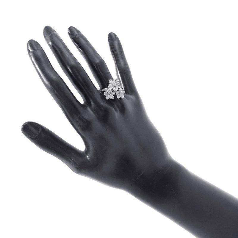 グラフ リング ワイルドフラワー ダイヤモンドクラスター リング ダイヤ 計0.69ct K18WGホワイトゴールド サイズ約14号 指輪
