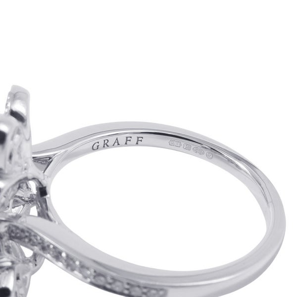 グラフ リング ワイルドフラワー ダイヤモンドクラスター リング ダイヤ 計0.69ct K18WGホワイトゴールド サイズ約14号 指輪