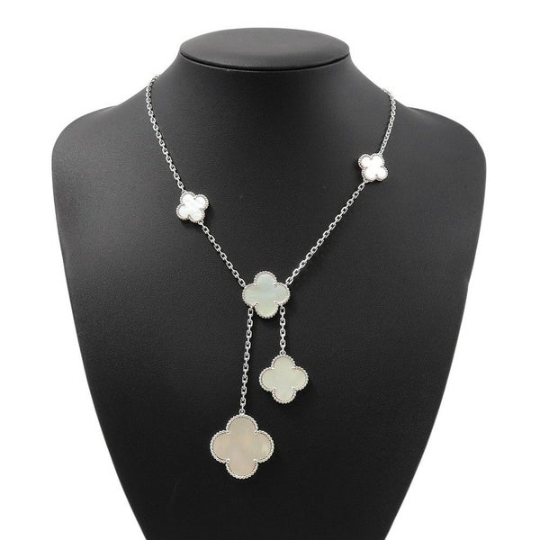 ヴァンクリーフ&アーペル ネックレス マジック アルハンブラ 6モチーフ マザーオブパール K18WGホワイトゴールド VCARP3TK00