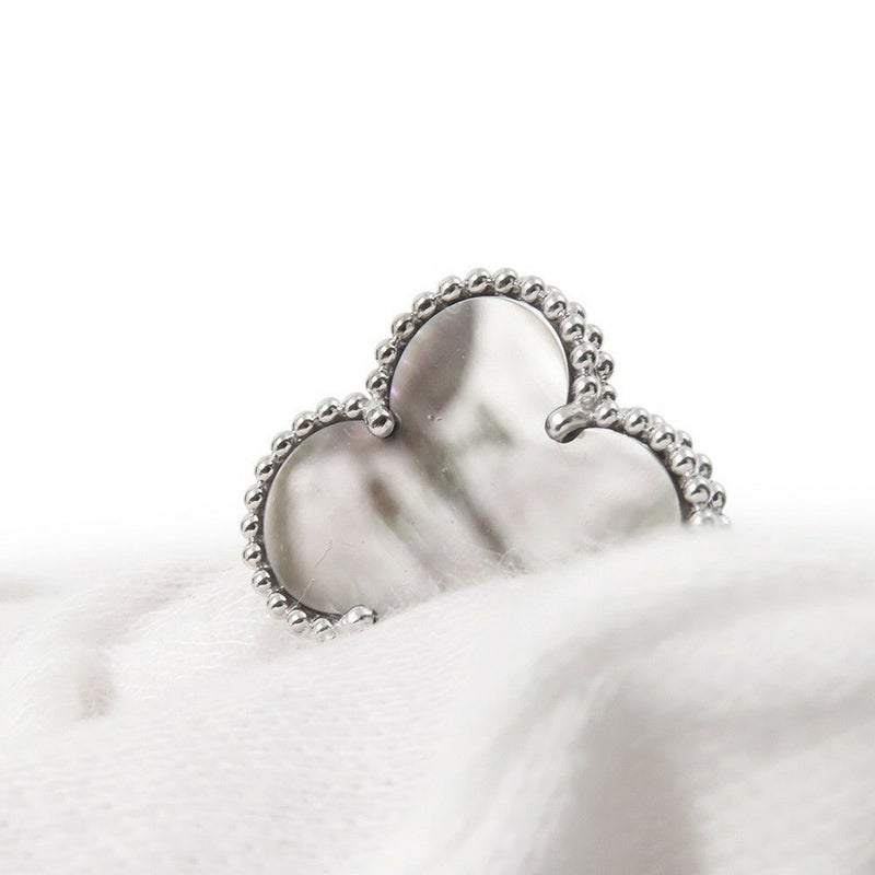 ヴァンクリーフ&アーペル ネックレス マジック アルハンブラ 6モチーフ グレーマザーオブパール K18WGホワイトゴールド VCARP3TL00