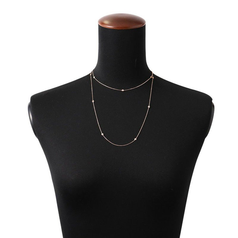 カルティエ ネックレス ディアマン レジェ ダイヤモンド 12P K18PGピンクゴールド B7221000 Cartier ロングネックレス