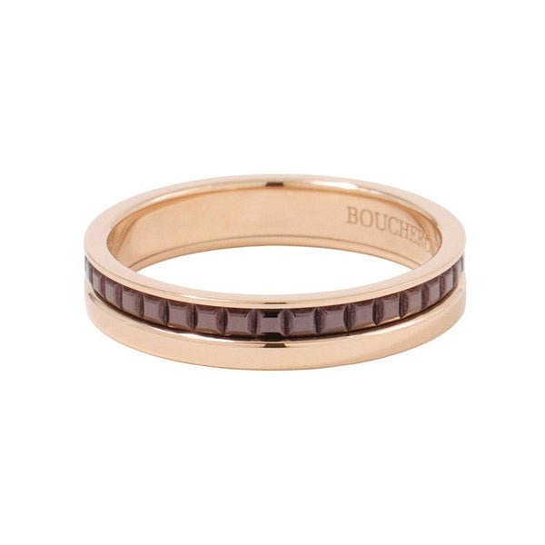 ブシュロン リング キャトル クラシック ハーフ K18PGピンクゴールド ブラウンPVD サイズ53 JAL00175 ジュエリー 指輪