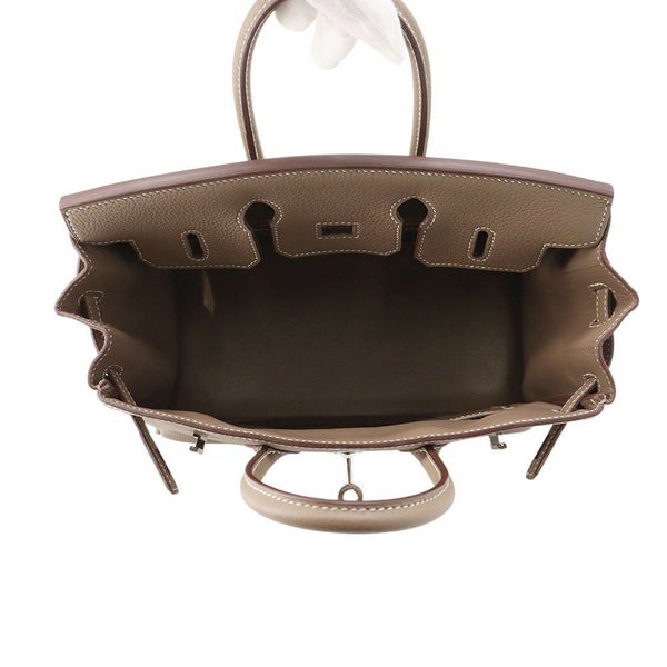 エルメス バーキン25 エトゥープ/シルバー金具 トゴ C刻印 HERMES Birkin ハンドバッグ