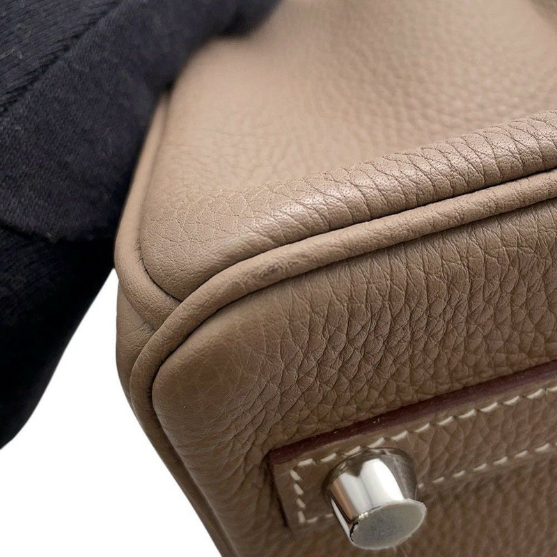 エルメス バーキン25 エトゥープ/シルバー金具 トゴ C刻印 HERMES Birkin ハンドバッグ