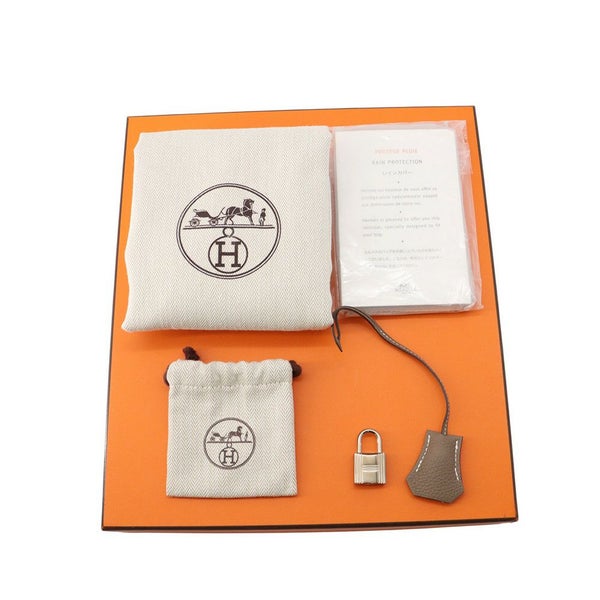 エルメス バーキン25 エトゥープ/シルバー金具 トゴ C刻印 HERMES Birkin ハンドバッグ