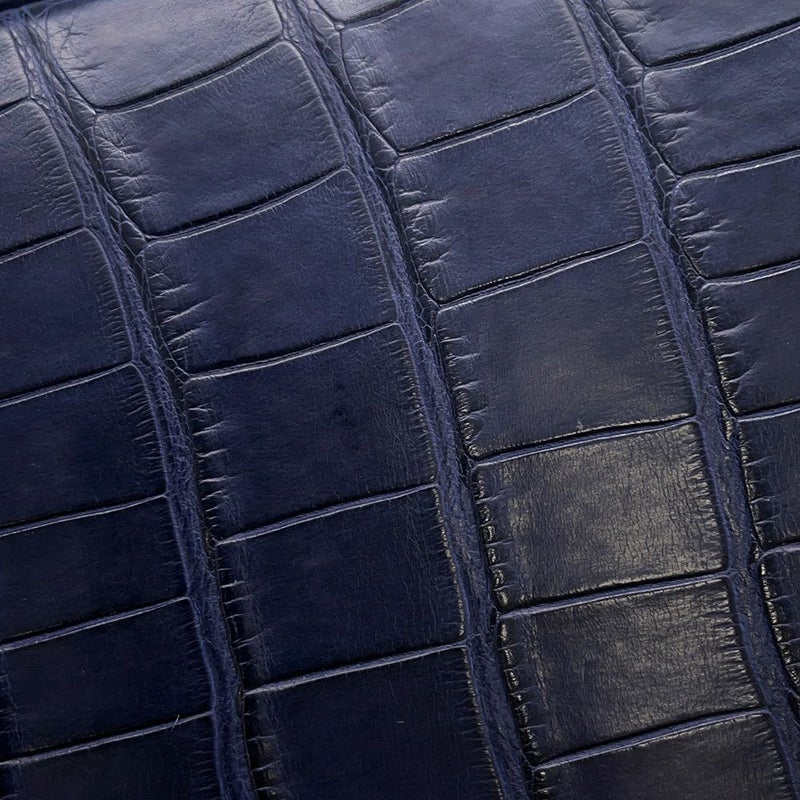 エルメス バーキン25 ブルーインディゴ/ゴールド金具 アリゲーターマット Y刻印 HERMES Birkin ハンドバッグ