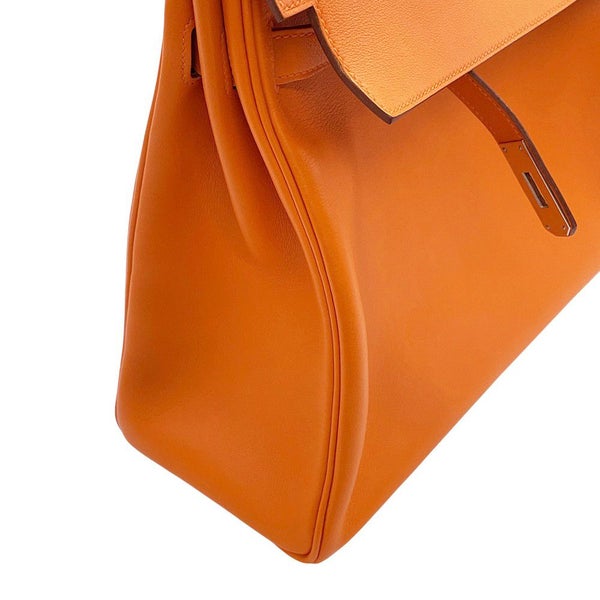 エルメス ハンドバッグ ケリー35 内縫い オレンジ/シルバー金具 スイフト □I刻印 2wayショルダー