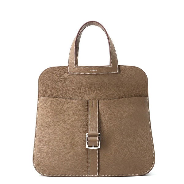 エルメス ハンドバッグ アルザン31 エトゥープ/シルバー金具 トリヨンクレマンス B刻印 2wayショルダー