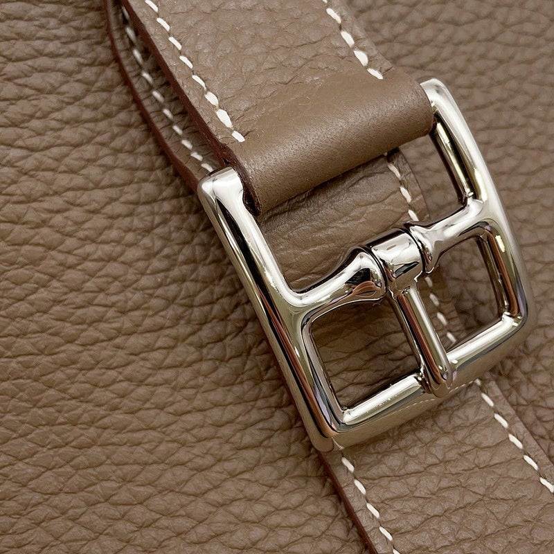 エルメス ハンドバッグ アルザン31 エトゥープ/シルバー金具 トリヨンクレマンス B刻印 2wayショルダー