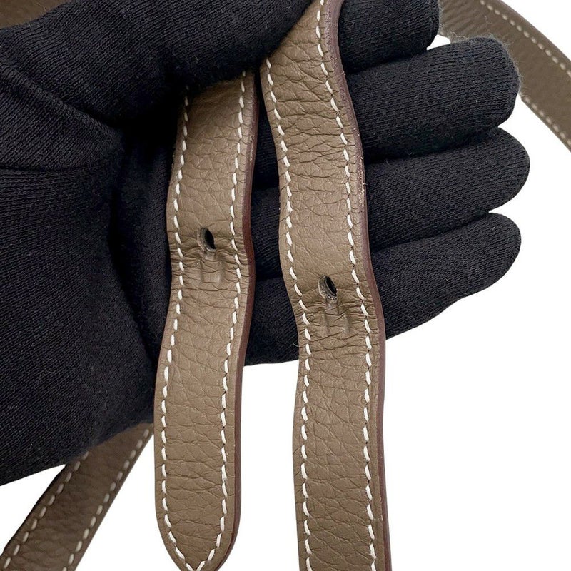 エルメス ハンドバッグ アルザン31 エトゥープ/シルバー金具 トリヨンクレマンス B刻印 2wayショルダー