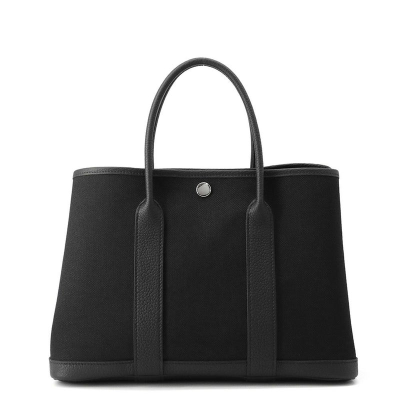 エルメス トートバッグ ガーデンパーティTPM ブラック/シルバー金具 トワルアッシュ/ネゴンダ K刻印 黒