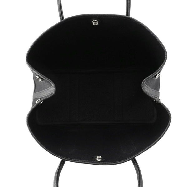 エルメス トートバッグ ガーデンパーティTPM ブラック/シルバー金具 トワルアッシュ/ネゴンダ K刻印 黒