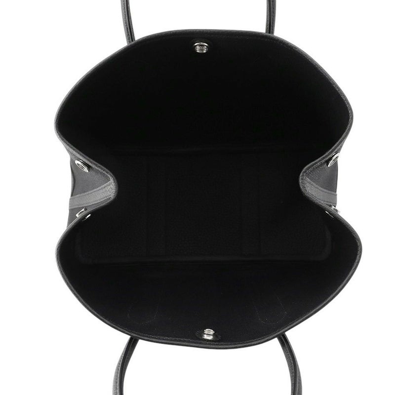 エルメス トートバッグ ガーデンパーティTPM ブラック/シルバー金具 トワルアッシュ/ネゴンダ K刻印 黒