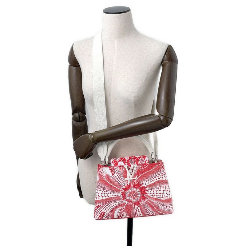 ルイヴィトン ハンドバッグ トリヨンレザー  LV×YK カプシーヌ BB M21637 2way 草間弥生 コラボ 白