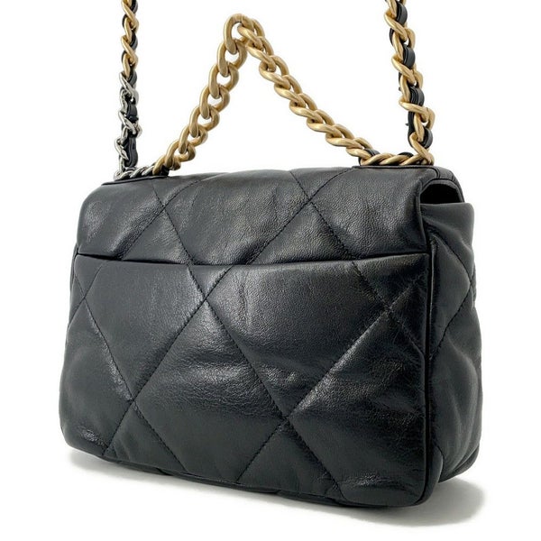 シャネル チェーンショルダーバッグ CHANEL19 フラップ ココマーク ラムスキン AS1160 CHANEL 2way 黒
