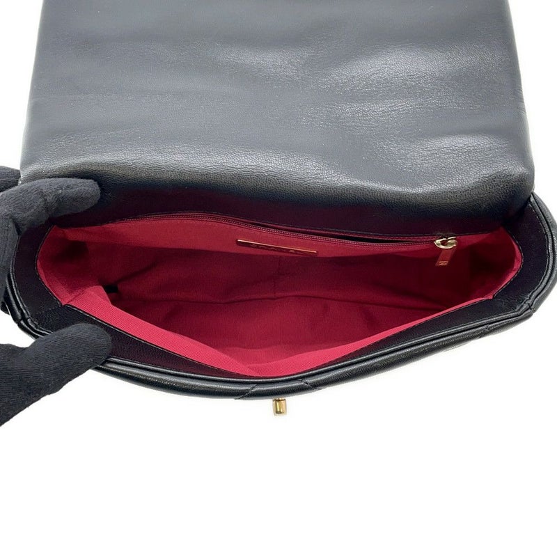 シャネル チェーンショルダーバッグ CHANEL19 フラップ ココマーク ラムスキン AS1160 CHANEL 2way 黒