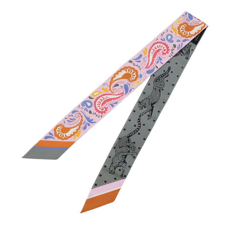 エルメス スカーフ ツイリー チーター・バンダナ Guepards Bandana HERMES シルク リボン 2024秋冬