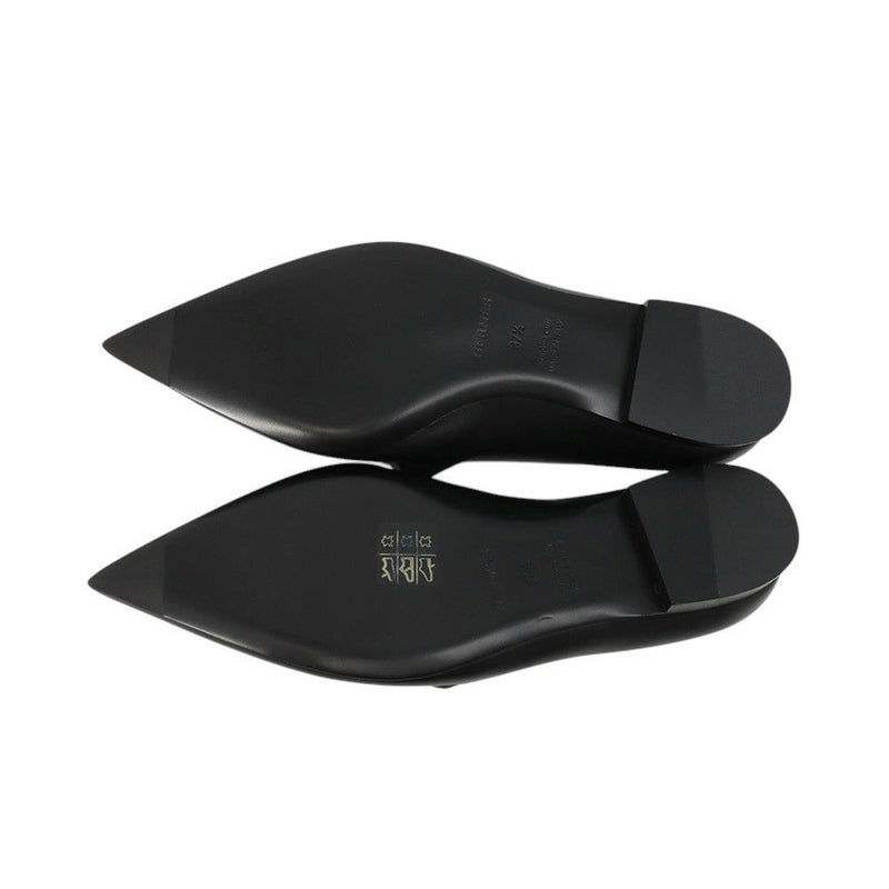 エルメス バレエシューズ ケリー レディースサイズ37 1/2 HERMES 靴 黒