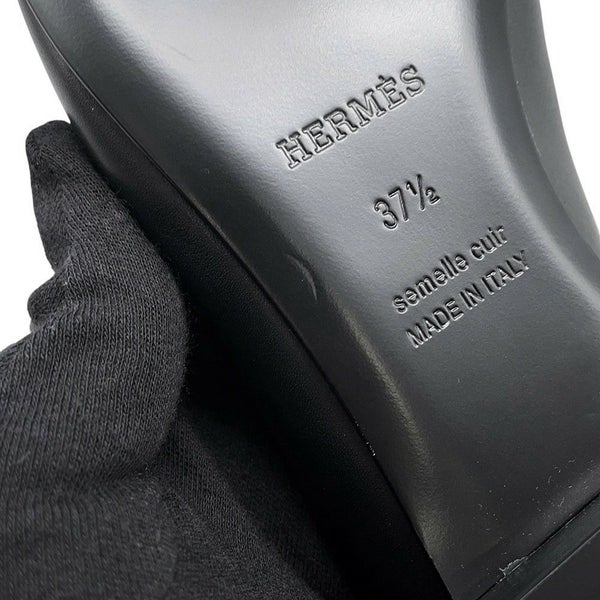 エルメス バレエシューズ ケリー レディースサイズ37 1/2 HERMES 靴 黒
