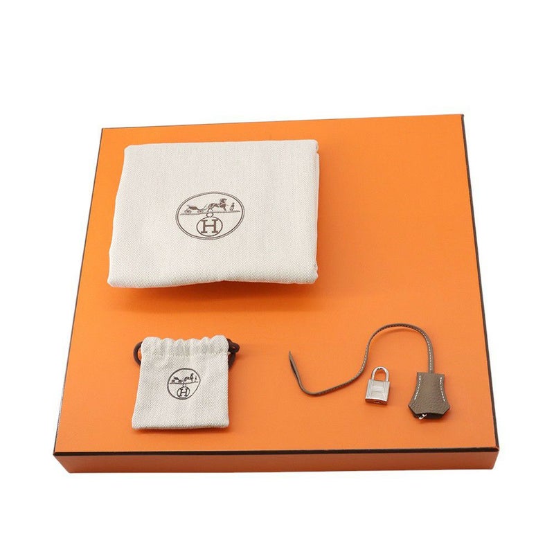 エルメス バーキン35 エトゥープ/シルバー金具 トゴ K刻印 HERMES Birkin ハンドバッグ