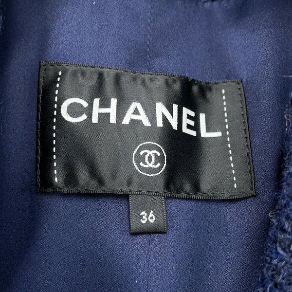 シャネル ロングコート ココマーク ツイード ウール レディースサイズ36 P73360 CHANEL アウター