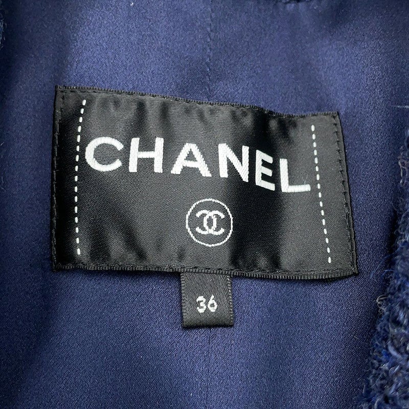 シャネル ロングコート ココマーク ツイード ウール レディースサイズ36 P73360 CHANEL アウター