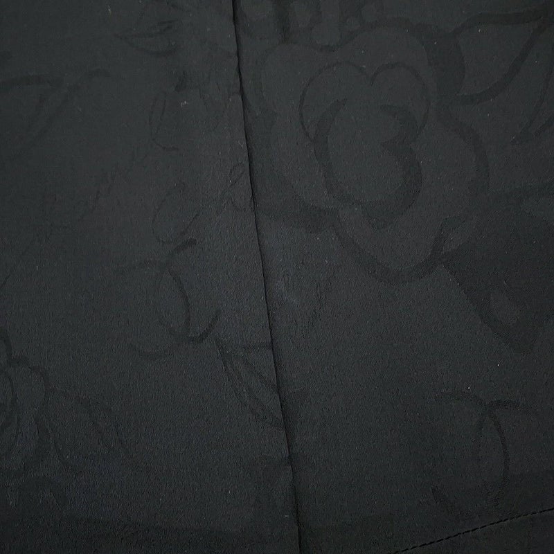 シャネル ジャケット ノーカラー カメリアボタン ウール レディースサイズ44 P52753 CHANEL アウター 黒