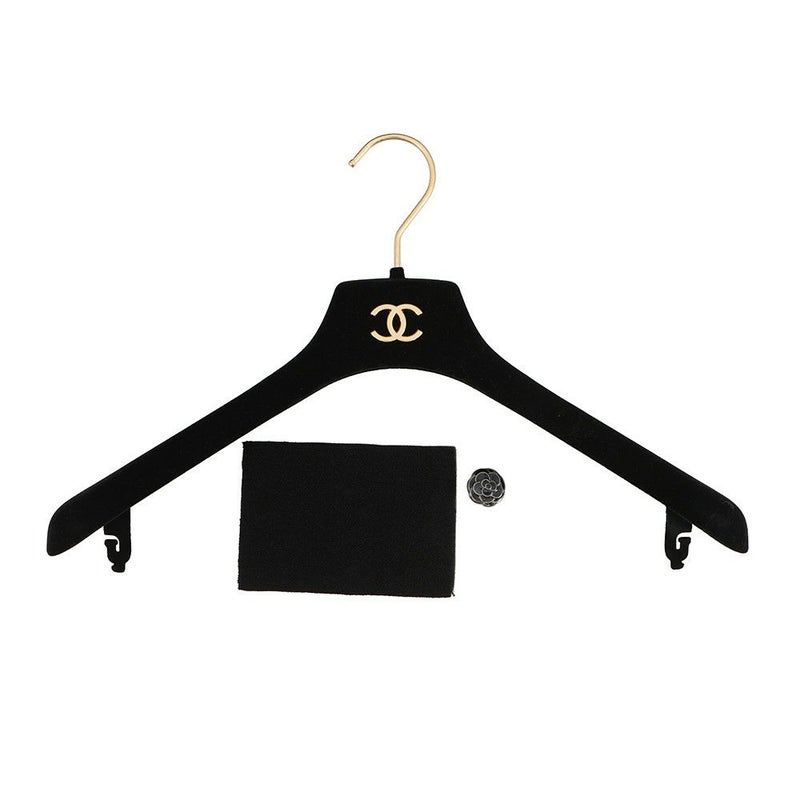 シャネル ジャケット ノーカラー カメリアボタン ウール レディースサイズ44 P52753 CHANEL アウター 黒