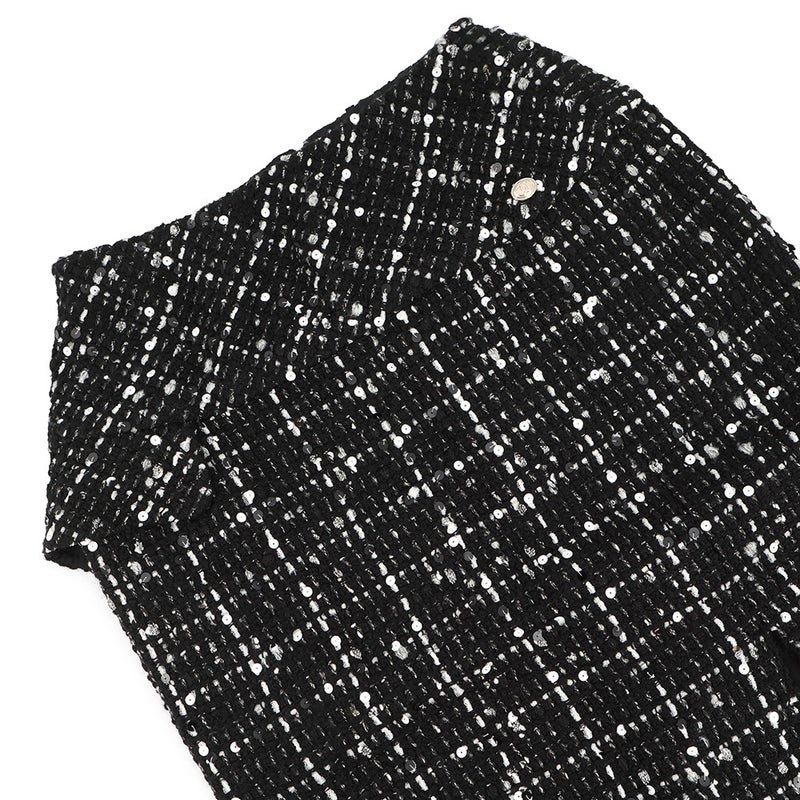 シャネル スカート ココマーク ツイード タイトスカート ウール レディースサイズ38 P65335 CHANEL 黒