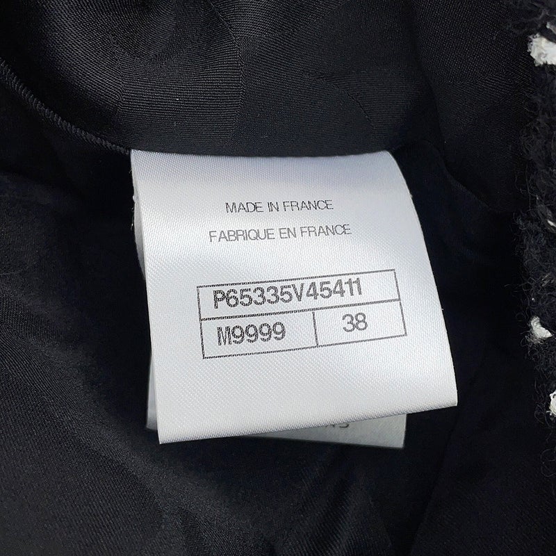 シャネル スカート ココマーク ツイード タイトスカート ウール レディースサイズ38 P65335 CHANEL 黒