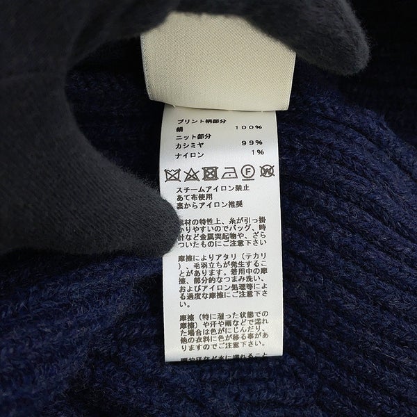 エルメス セーター 馬のリボン飾り ツイルレーヌ ハイネックニット カシミヤ シルク レディースサイズ34 HERMES
