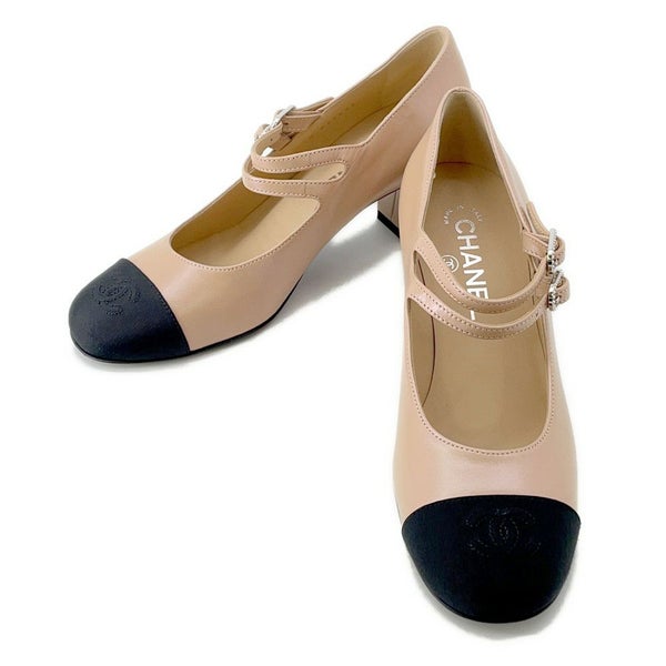 シャネル パンプス ココマーク メリージェーン ラムスキン フェイクパール レディースサイズ36 1/2C G45696 CHANEL 靴