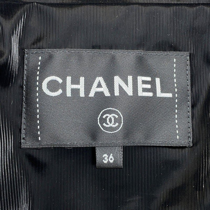 シャネル ブルゾン ビジューボタン テクニカルファブリック ブルゾン レディースサイズ36 P77341 CAHNEL アウター 黒
