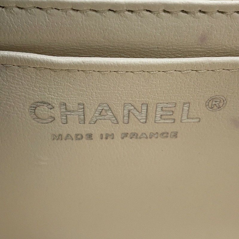 シャネル チェーンショルダーバッグ ココマーク ミニ フラップ ツイード A69900 CHANEL 白