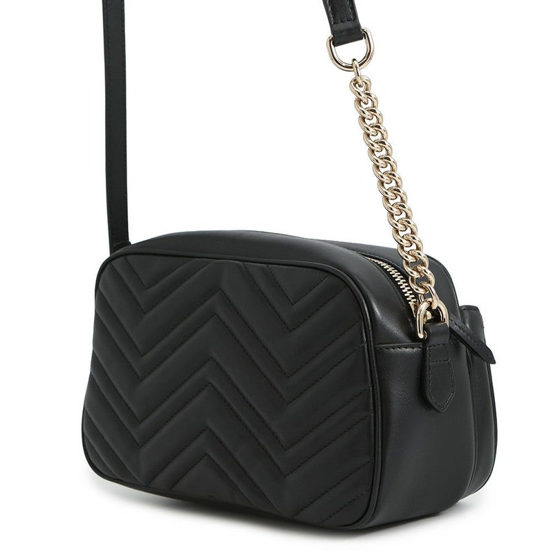 グッチ チェーンショルダーバッグ GGマーモント キルティング スモール 798715 GUCCI 黒