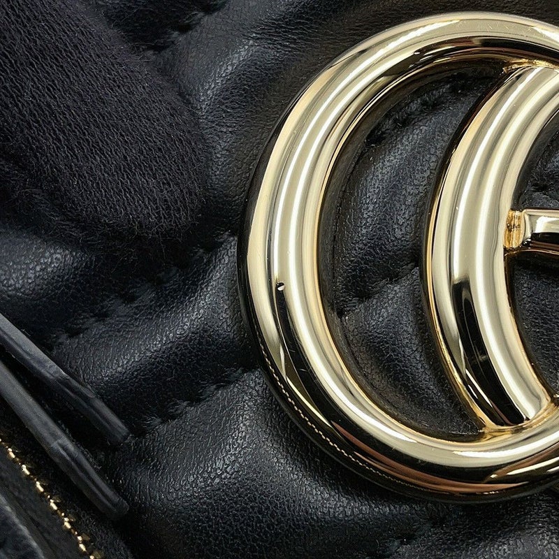 グッチ チェーンショルダーバッグ GGマーモント キルティング スモール 798715 GUCCI 黒