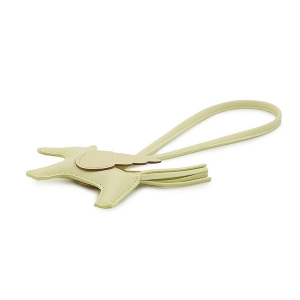 エルメス バッグチャーム ロデオPM ペガサス ジョーヌミルトン ラムスキン W刻印