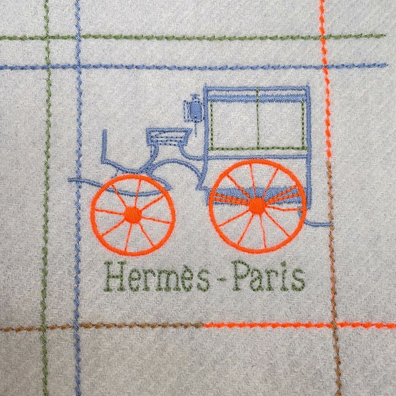 エルメス マフラー クラン・ブロデ・ベルリンヌ カシミヤ HERMES ストール