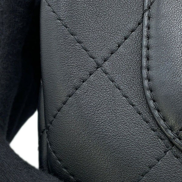 シャネル ハンドバッグ マトラッセ ココマーク ボーリングバッグ カーフレザー CHANEL 2WAY 黒