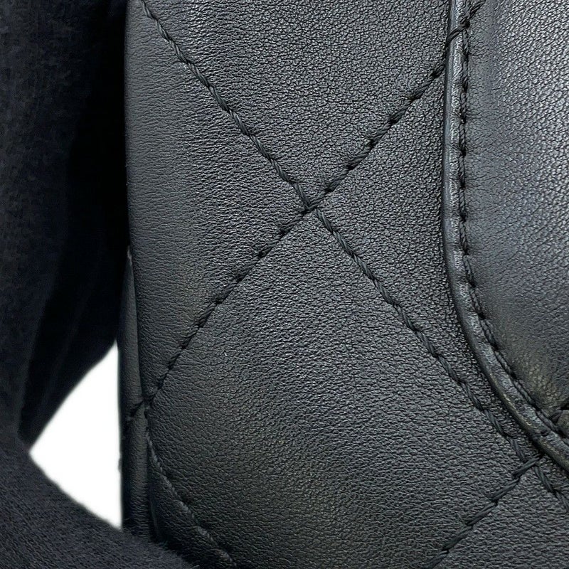 シャネル ハンドバッグ マトラッセ ココマーク ボーリングバッグ カーフレザー CHANEL 2WAY 黒