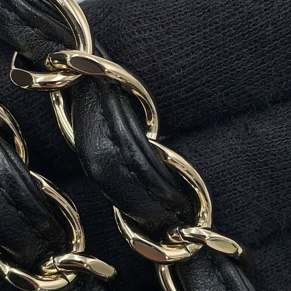 シャネル ハンドバッグ マトラッセ ココマーク ボーリングバッグ カーフレザー CHANEL 2WAY 黒