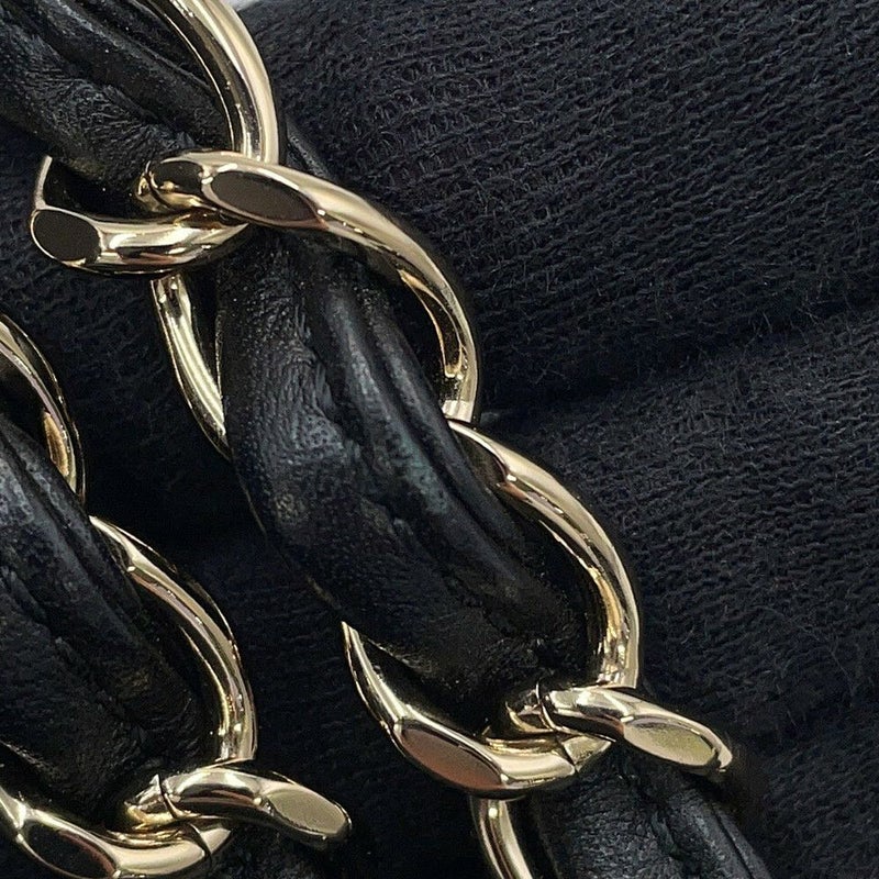 シャネル ハンドバッグ マトラッセ ココマーク ボーリングバッグ カーフレザー CHANEL 2WAY 黒