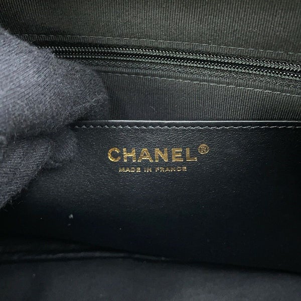 シャネル ハンドバッグ マトラッセ ココマーク ボーリングバッグ カーフレザー CHANEL 2WAY 黒