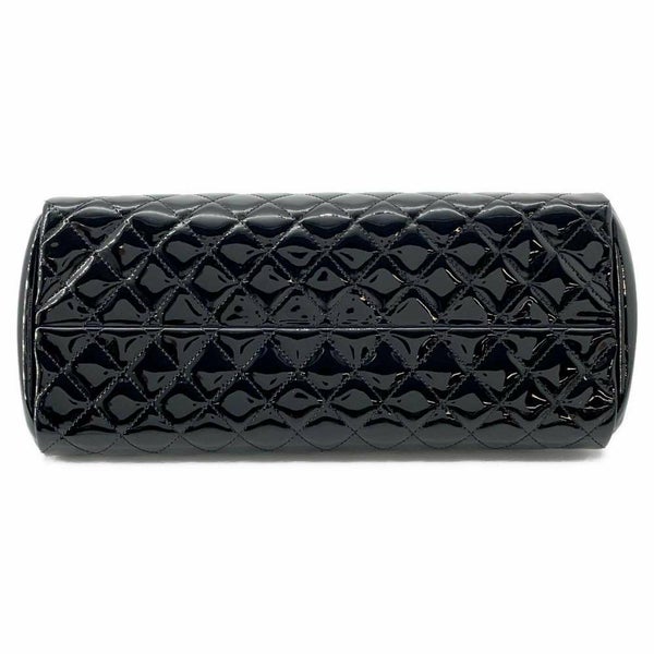 シャネル チェーンショルダーバッグ マドモアゼル ボーリングバッグ パテント A49854 CHANEL 黒