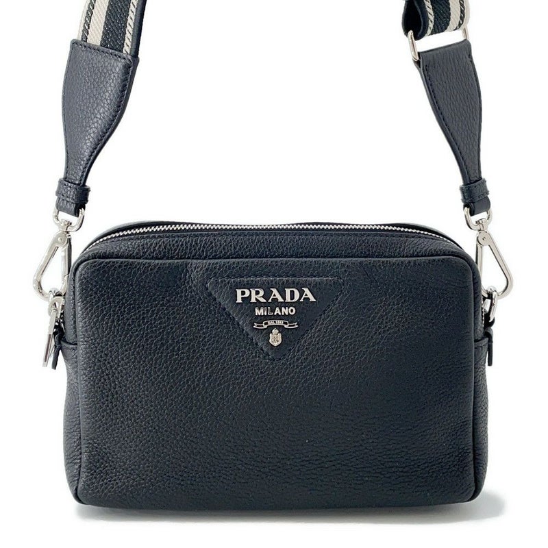 プラダ ショルダーバッグ ヴィッテロダイノ レザー 1BH082 PRADA 黒