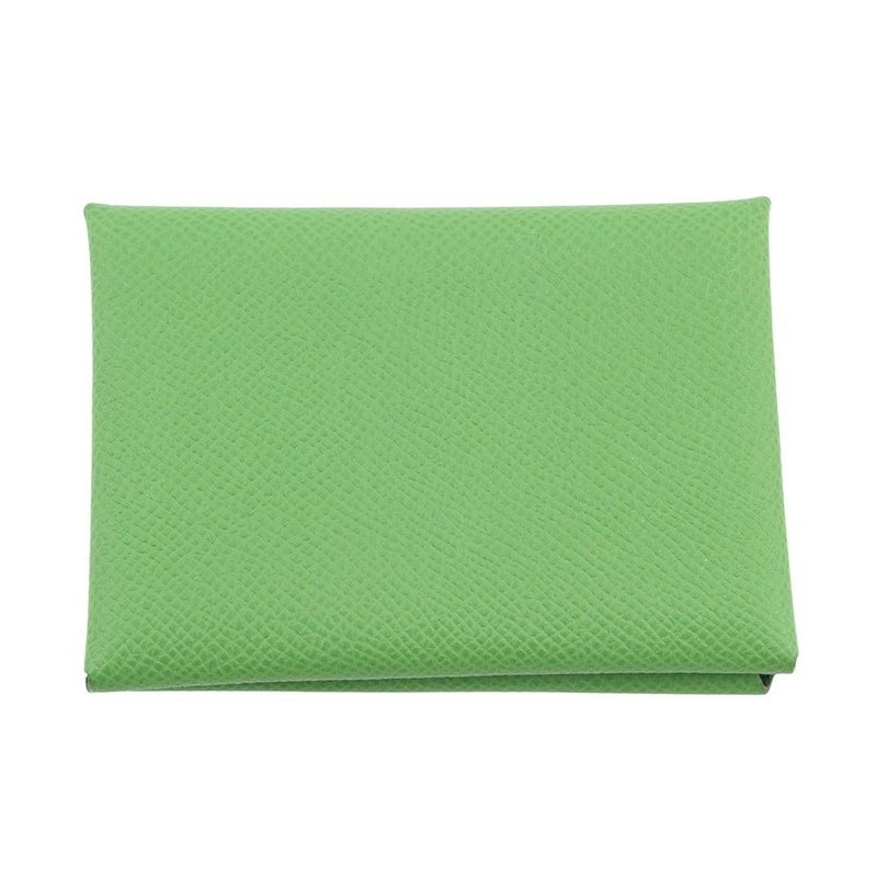 エルメス コインケース カルヴィ デュオ ヴェールユッカ/シルバー金具 エプソン B刻印 財布