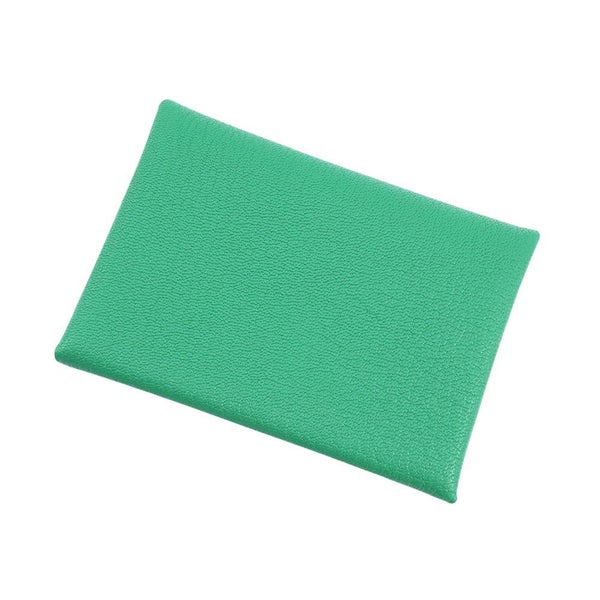 エルメス コインケース カルヴィ デュオ ヴェルソ ミント/モーヴペール/シルバー金具 シェブルミゾル W刻印 シェーブル