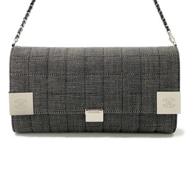 シャネル チェーンショルダーバッグ ココマーク チョコバー デニム CHANEL