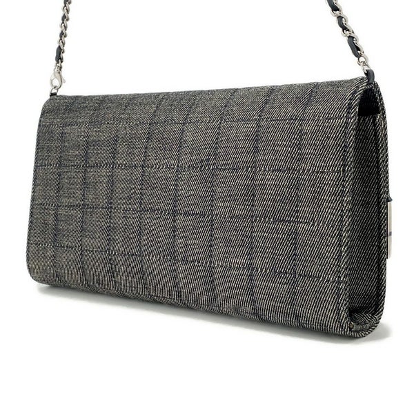 シャネル チェーンショルダーバッグ ココマーク チョコバー デニム CHANEL